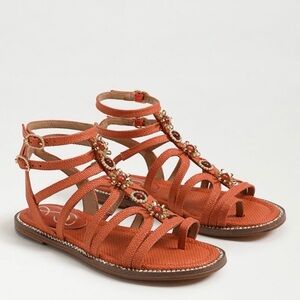 Sam Edelman Orange Weave Sandals